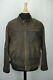 Schott Nyc Brown Distressed Bomber Cafe Racer Mens Leather Jacket Sz Xl