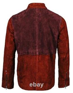 Scotch & Soda Men's Jacket Size M 100% Suede Leather Amsterdams Blauw