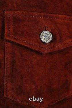 Scotch & Soda Men's Jacket Size M 100% Suede Leather Amsterdams Blauw