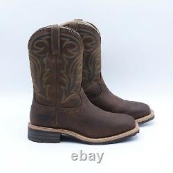 Size 9.5 Men's ARIAT Hybrid Rancher H2O Western Boots 10014067 Distressed Brown