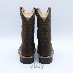 Size 9.5 Men's ARIAT Hybrid Rancher H2O Western Boots 10014067 Distressed Brown