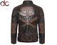 Skull Rider Distressed Brown Motorcycle Leather Jacket For Men's