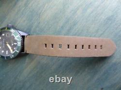 Spinnaker Wreck SP-5051-03 Green Bezel Gray Dial 44 mm Automatic w Brown Leather