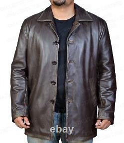 Supernatural Dean Winchester Brown Rub Buff distressed Cow Hide Leather Jacket