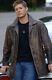 Supernatural Dean Winchester Cosplay Classic Real Leather Trench Biker Overcoat