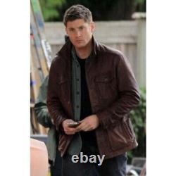 Supernatural Dean Winchester Season 7 Jacket Men's Biker Distressed Brown Jacket