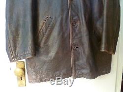 Supernatural Dean Winchester Wilsons Leather Distressed Car Coat Jacket, Size L