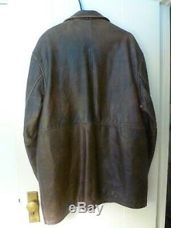 Supernatural Dean Winchester Wilsons Leather Distressed Car Coat Jacket, Size L