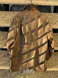 Supernatural Dean Winchester Wilsons Leather Distressed Car Coat Jacket Size M