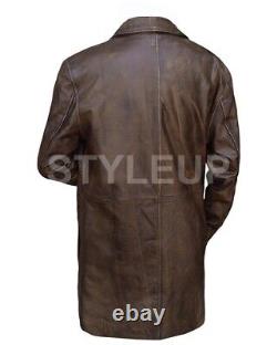 Supernatural Designer Dean Winchester Cosplay Classic Real Leather Trench Coat
