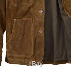 TIMBERLAND Riveted Waxed Leather Welder Distressed Vintage Trucker/Ranch Jacket