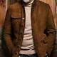 The Walking Dead Negan Jeffrey Dean Morgan Distressed Brown Suede Leather Jacket