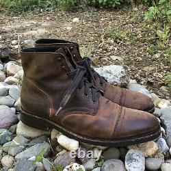Thursday Boot Co 11.5D Leather Brown Captain DISTRESSED Captoe Dainite-like Sole