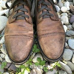 Thursday Boot Co 11.5D Leather Brown Captain DISTRESSED Captoe Dainite-like Sole