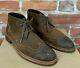 Trask Wingtip Chukka Suede Distressed Leather Brogue Brown Ankle Boots 8.5 D
