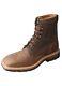 Twisted X Men's Distressed Brown Lite Lace-up Square Toe Work Boots Mlcsl01