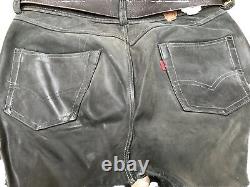 Unique One off Nubuck Leather 501 Levi's Jeans And Trucker Jacket Suit