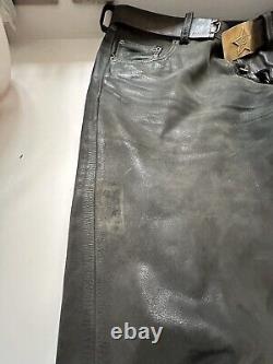 Unique One off Nubuck Leather 501 Levi's Jeans And Trucker Jacket Suit