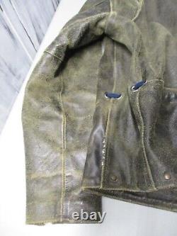 VERY Vintage Distressed Leather Biker/Punk/Rocker/Mad Max/Terminator Jacket