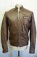 Vintage 70's Schott Distressed Leather Cafe Racer Jacket Size 38 Searval Zips