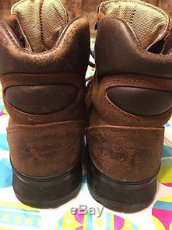 VINTAGE DANNER GoreTex DISTRESSED USA ENGINEER LEATHER BROWN Hiking BOOTS 9.5 EE