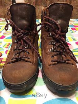 VINTAGE DANNER GoreTex DISTRESSED USA ENGINEER LEATHER BROWN Hiking BOOTS 9.5 EE