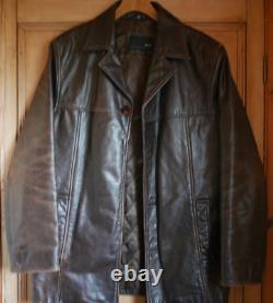 VINTAGE DENIM TECHNIC distressed leather jacket