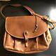 Vintage, Distressed Mulholland Brothers Brown Leather / Satchel Crossbody Style