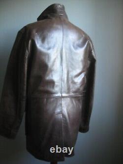 VINTAGE FIGHT CLUB LEATHER JACKET 40 38 mens medium distressed trucker real FUEL