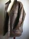 Vintage Leather Coat Distressed Jacket 44 42 Retro Original Hardware 57 Heavy