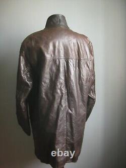 VINTAGE LEATHER JACKET COAT 44 blazer soft military HELIUM AUTHENTIC DISTRESSED