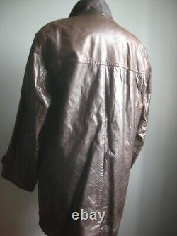 VINTAGE LEATHER JACKET COAT 44 blazer soft military HELIUM AUTHENTIC DISTRESSED