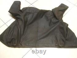 VINTAGE REAL LEATHER JACKET 50 XXL 2XL soft highwayman waxed heavy distressed