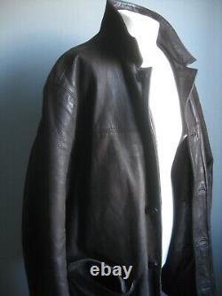 VINTAGE leather JACKET distressed weathered 46 44 large western heavy soft