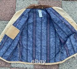 VTG Carhartt Blanket Lined Chore WIP Barn Jacket Coat Duck Faded Distressed M/Lg
