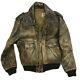 Vtg Schott Brown Distressed Bomber Leather Jacket Mens Size 40