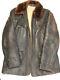 Vintage 40's Bomber Style Flight Jacket Distressed Brown Leather Horsehide
