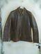 Vintage 40's Ww2 German Distressed Leather Flying Cyclist Jacket Size 40