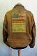 Vintage 70's Avirex U. S. N Distressed Leather Flight Bomber Leather Jacket Uk Xl