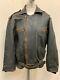 Vintage 80's German Distressed Leather Motorcycle Jacket Size 50 / Xl Ace Patina