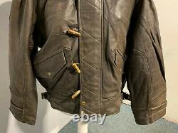 Vintage 80's Redskins Distressed Leather Jacket Size M
