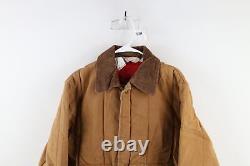 Vintage 80s Walls Mens Medium Distressed Insulated Canvas Jacket Duck Brown USA