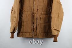 Vintage 80s Walls Mens Medium Distressed Insulated Canvas Jacket Duck Brown USA