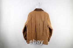 Vintage 80s Walls Mens Medium Distressed Insulated Canvas Jacket Duck Brown USA