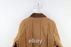 Vintage 80s Walls Mens Medium Distressed Insulated Canvas Jacket Duck Brown USA