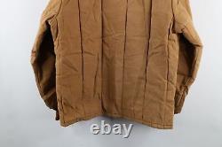 Vintage 80s Walls Mens Medium Distressed Insulated Canvas Jacket Duck Brown USA