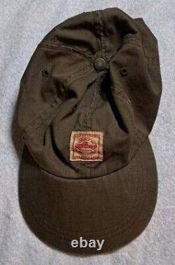 Vintage 90s Distressed RRL Ralph Lauren Workwear Truck Cap Hat Adjustable Brown