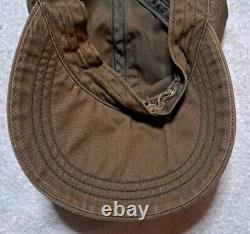 Vintage 90s Distressed RRL Ralph Lauren Workwear Truck Cap Hat Adjustable Brown