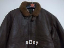 Vintage Avirex Usaaf Issue Distressed G-1 Leather Flying Jacket Jacket Size XL