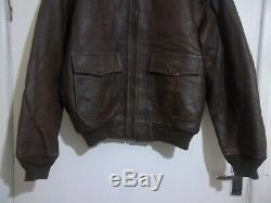 Vintage Avirex Usaaf Issue Distressed G-1 Leather Flying Jacket Jacket Size XL